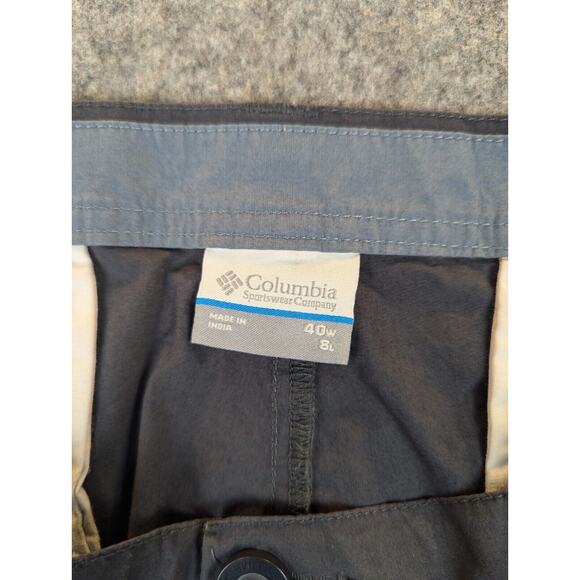 Columbia Chino Shorts 40x8 Men's Performance Outdoor 100% Cotton Shell Navy - Picture 6 of 9